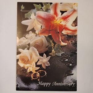 Fantusy "Happy Anniversary" Greeting Cards with Envelopes (3), White, Pre-owned